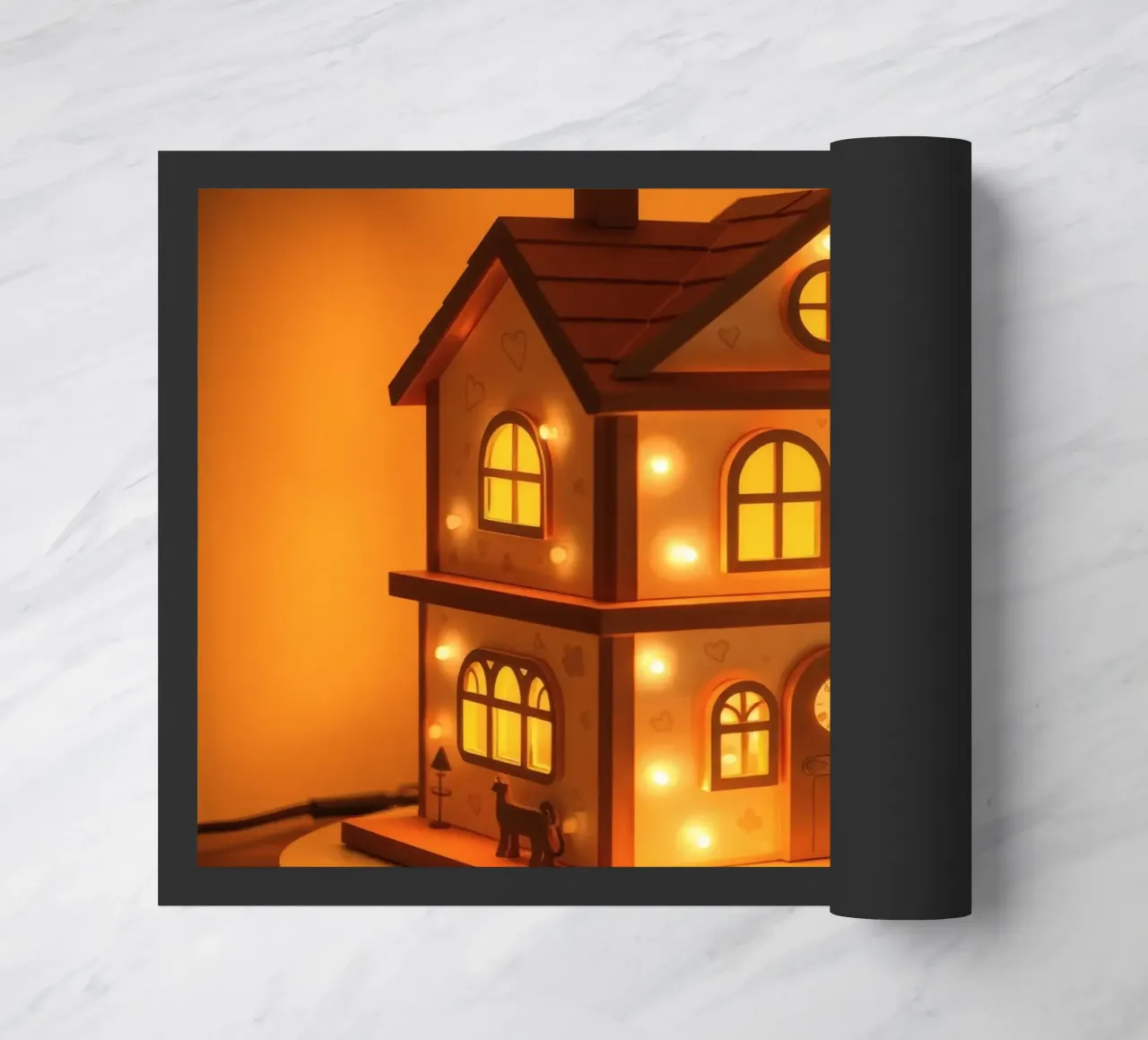 Lampada decorativa in legno con luci calde zerbino da DesignDoodle
