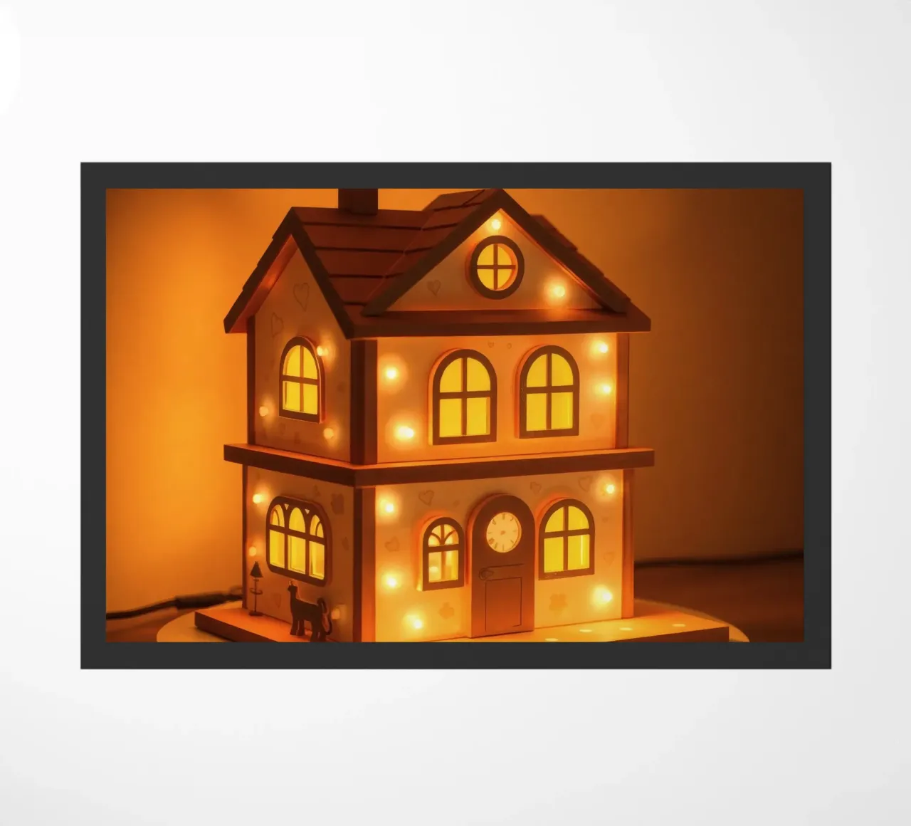 Lampada decorativa in legno con luci calde zerbino da DesignDoodle