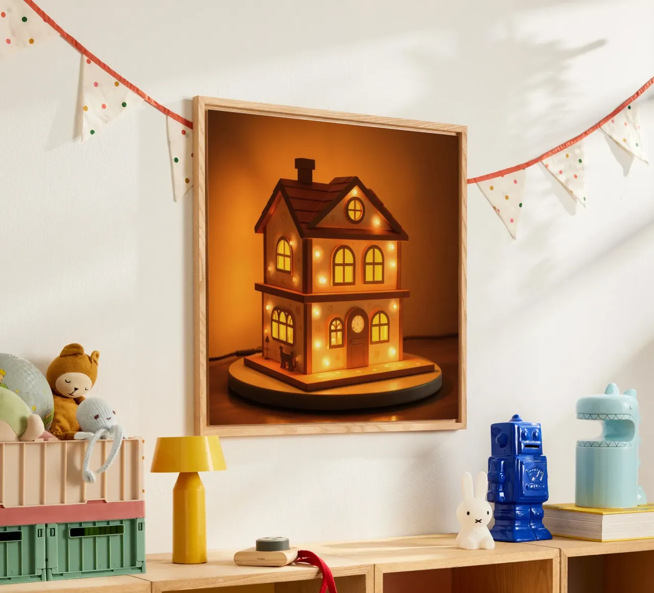 Lampada decorativa in legno con luci calde plexiglass da DesignDoodle