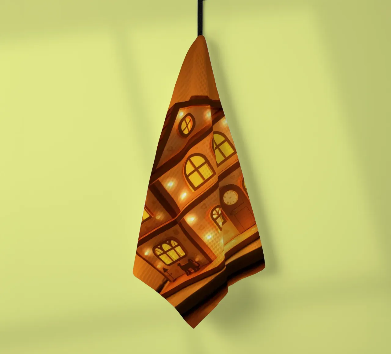 Lampada decorativa in legno con luci calde canovaccio da cucina da DesignDoodle