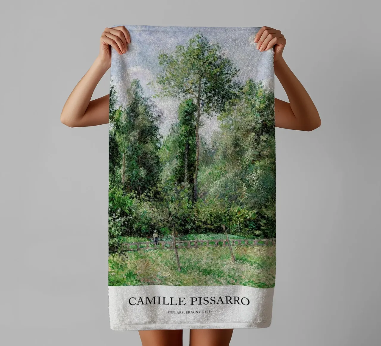 Pissarro - Poplars, Éragny asciugamano da bagno da Vintage by JUNIQE