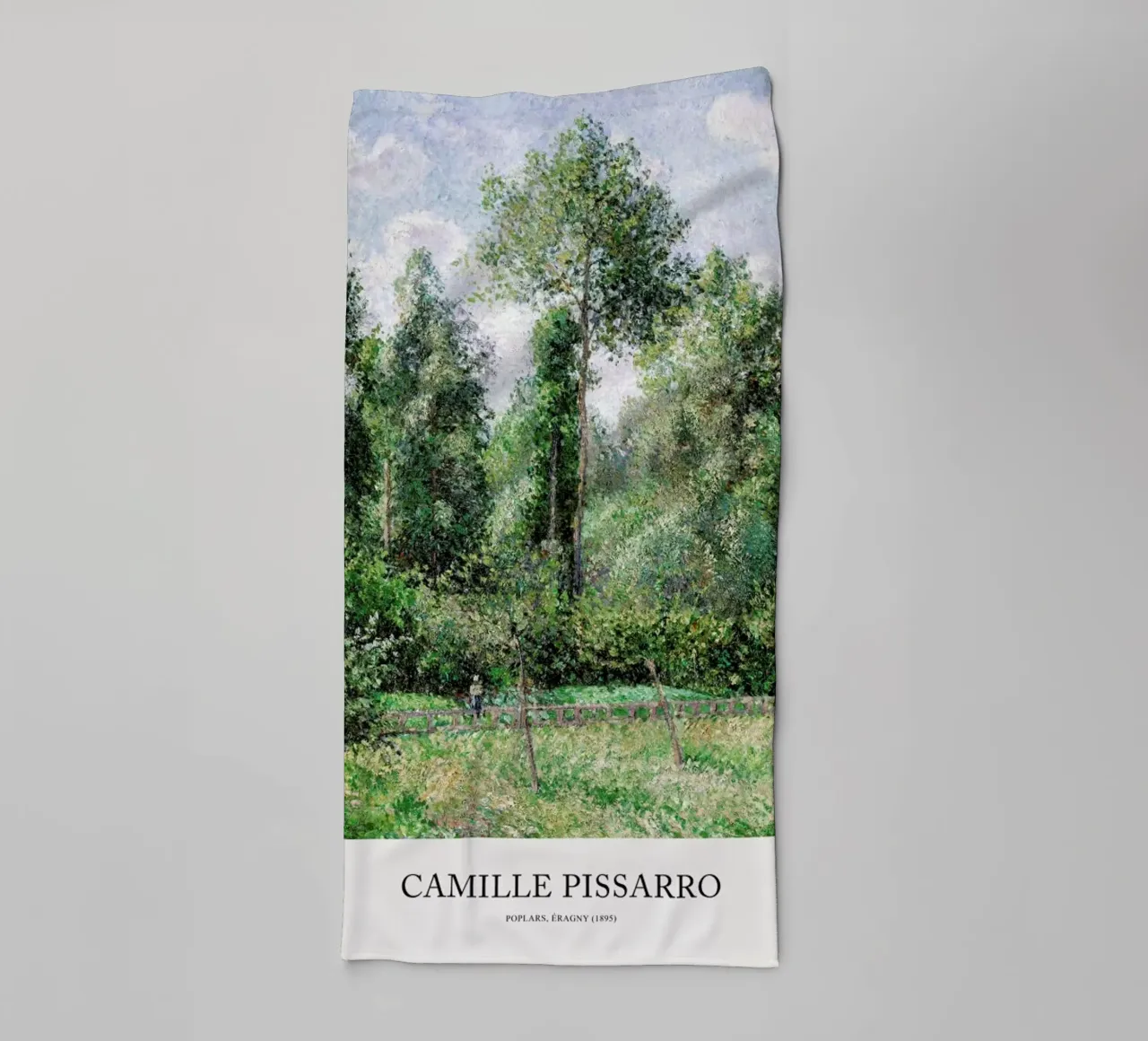 Pissarro - Poplars, Éragny asciugamano da bagno da Vintage by JUNIQE