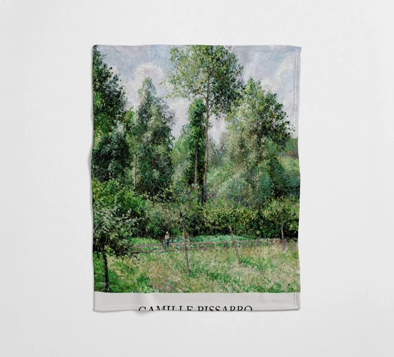 Pissarro - Poplars, Éragny coperta in pile da Vintage by JUNIQE