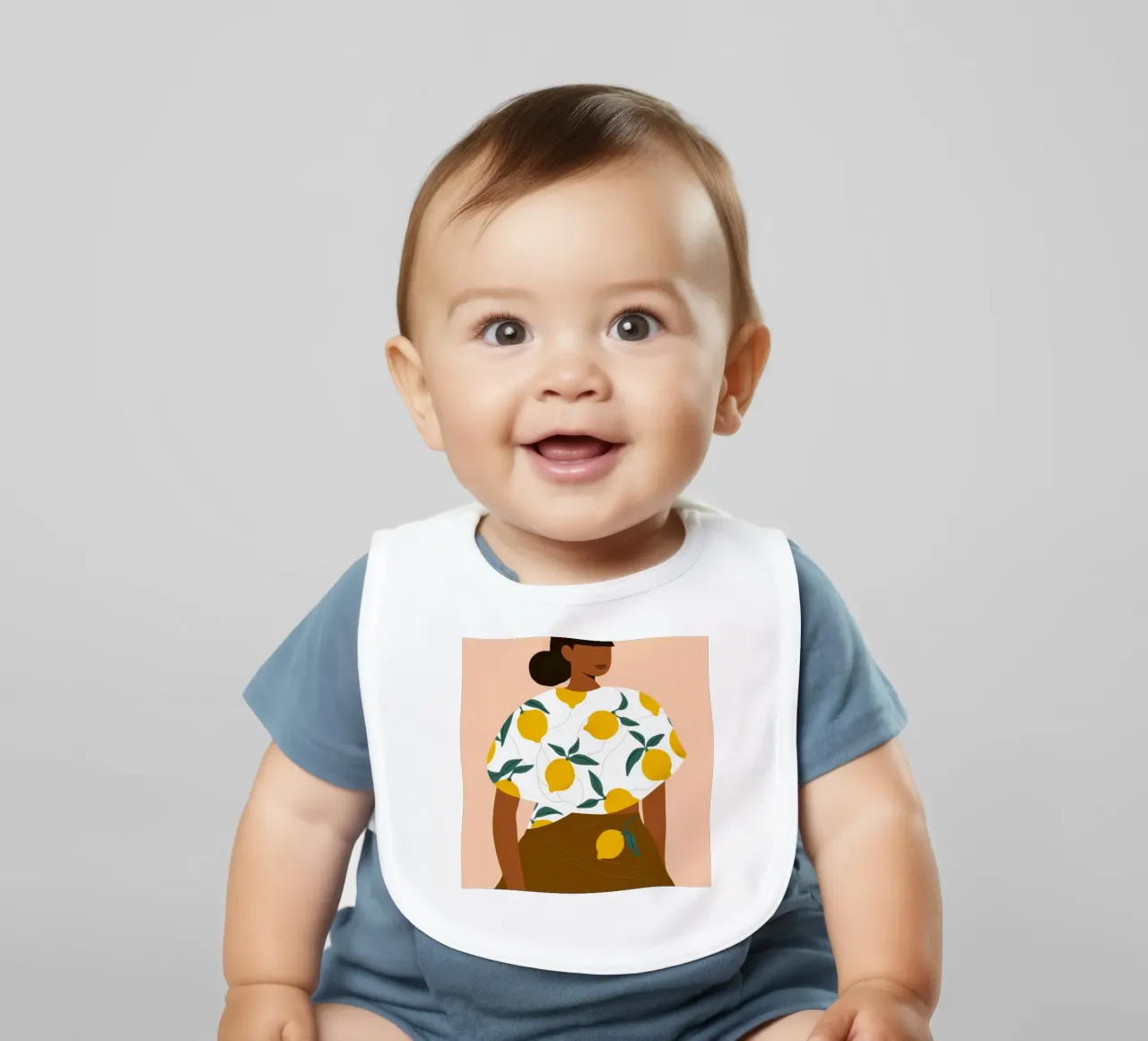 Botanical Tranquility baby bib by Twilight Muse