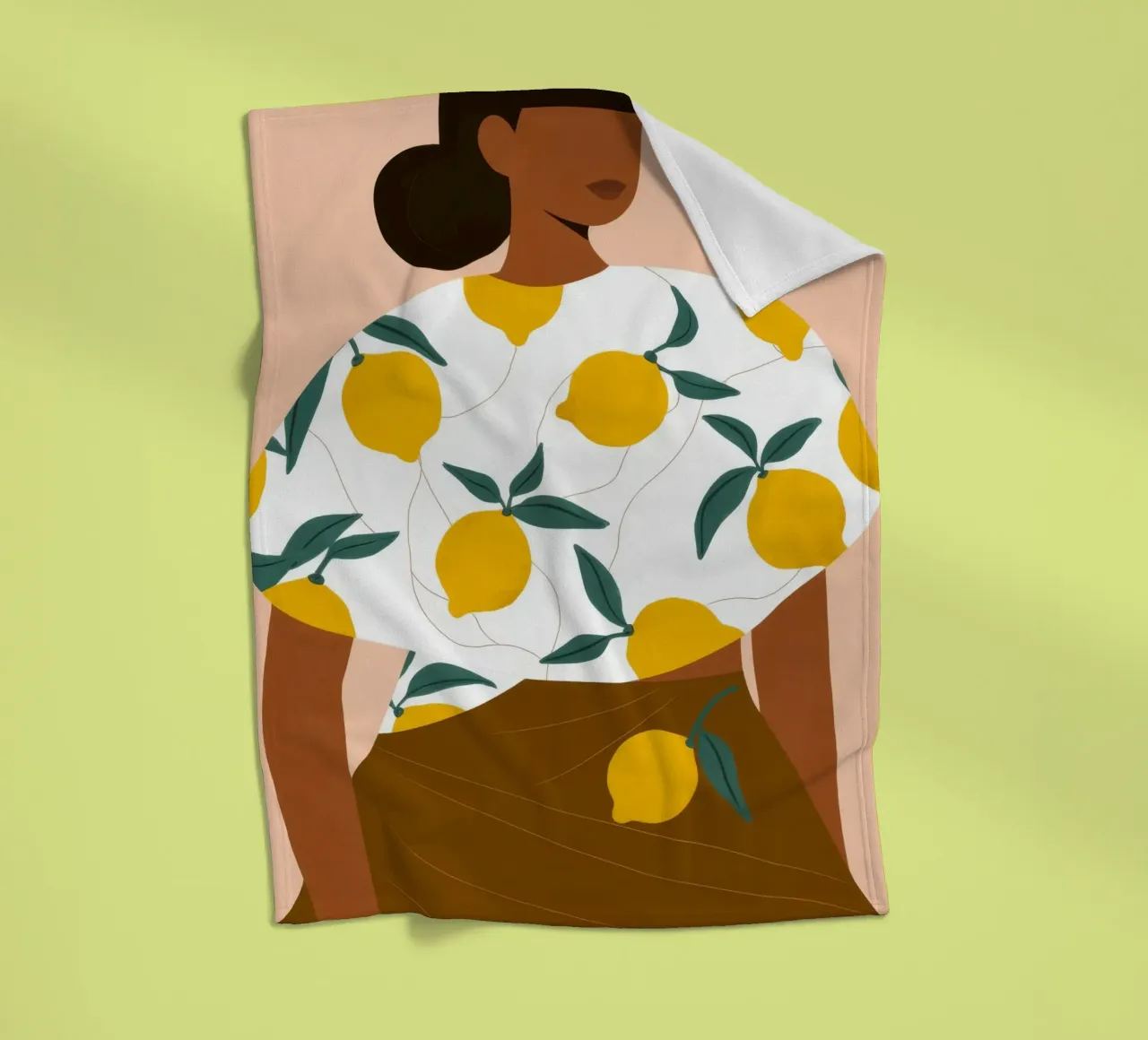 Botanical Tranquility fleece blanket by Twilight Muse