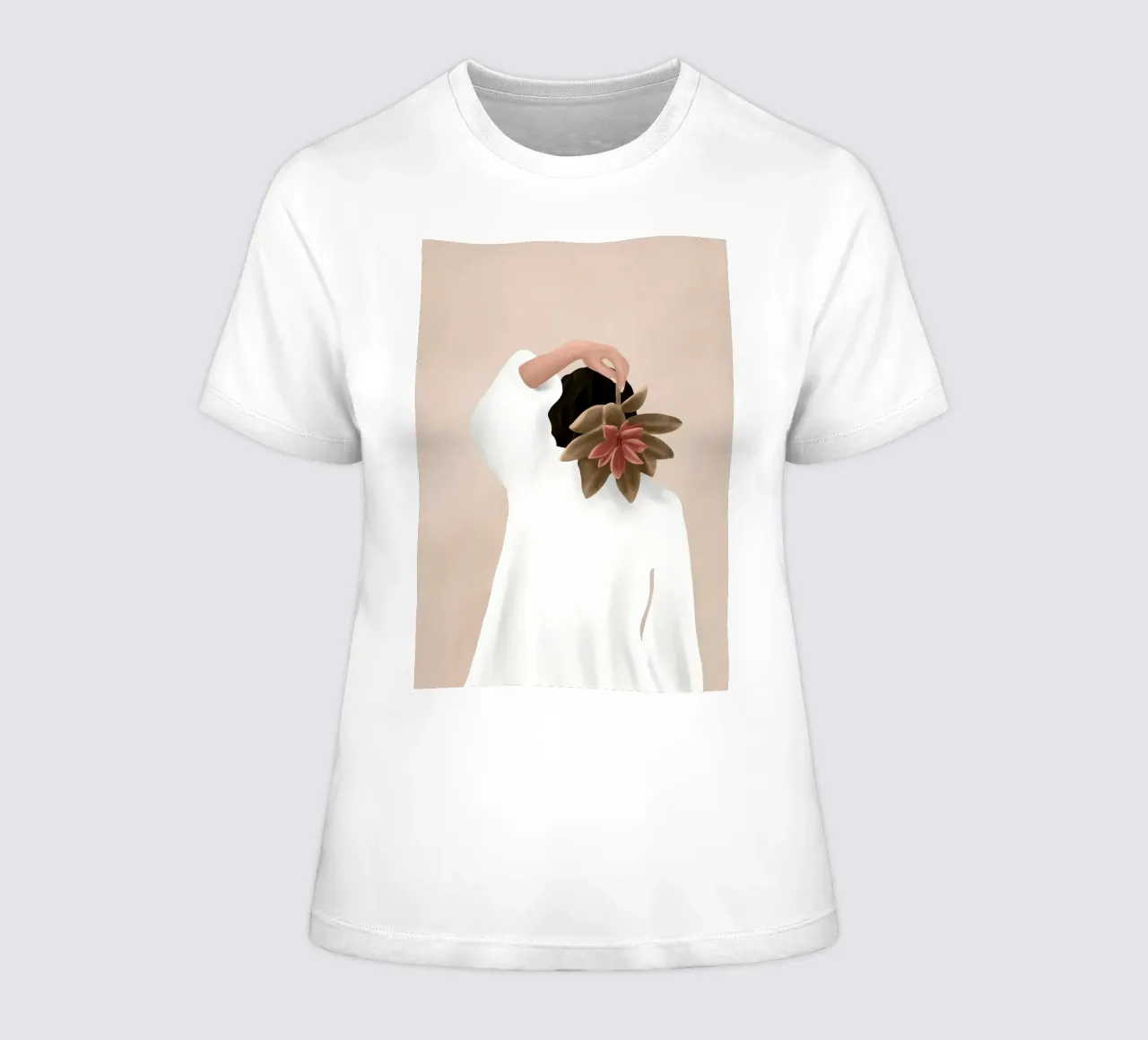 With a Flower women's fitted t-shirt by Flow Line