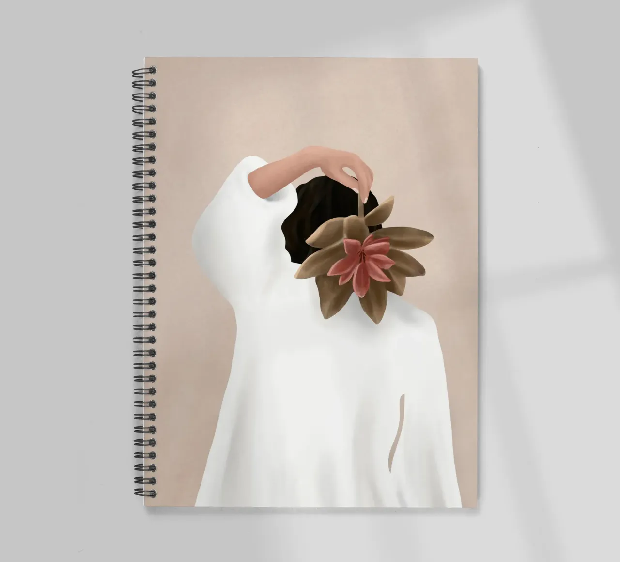 With a Flower spiral notebook by Flow Line