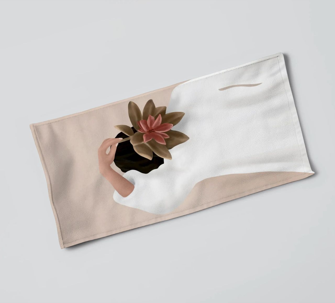 With a Flower asciugamano da bagno da Flow Line