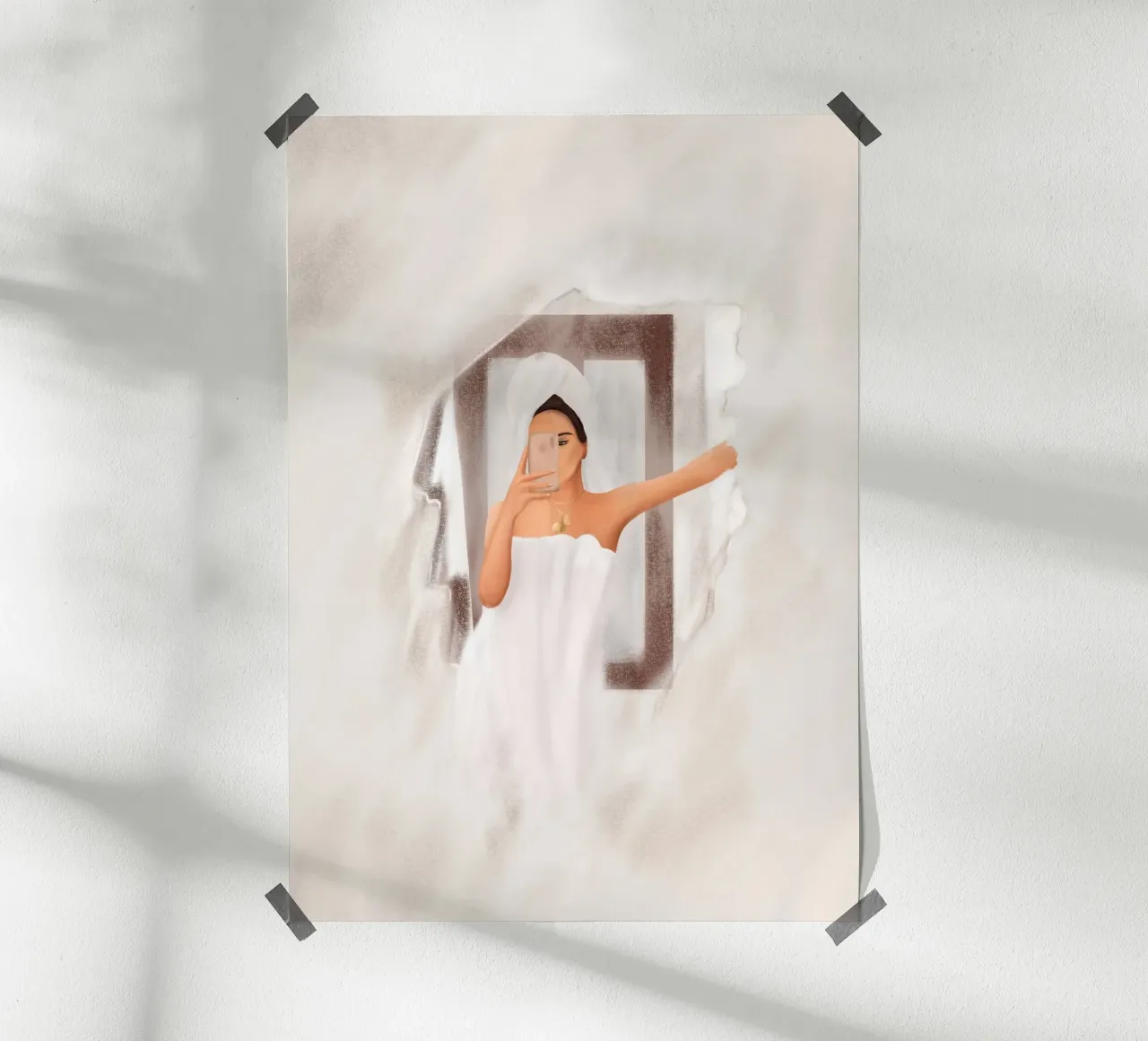 Weekend Morning I poster con telaio in alluminio da Flow Line