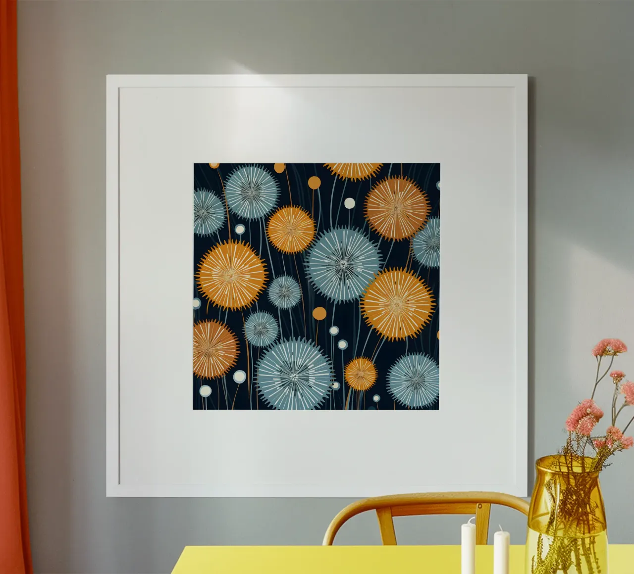 Denti di leone che scoppiano poster da Botanical Pattern House