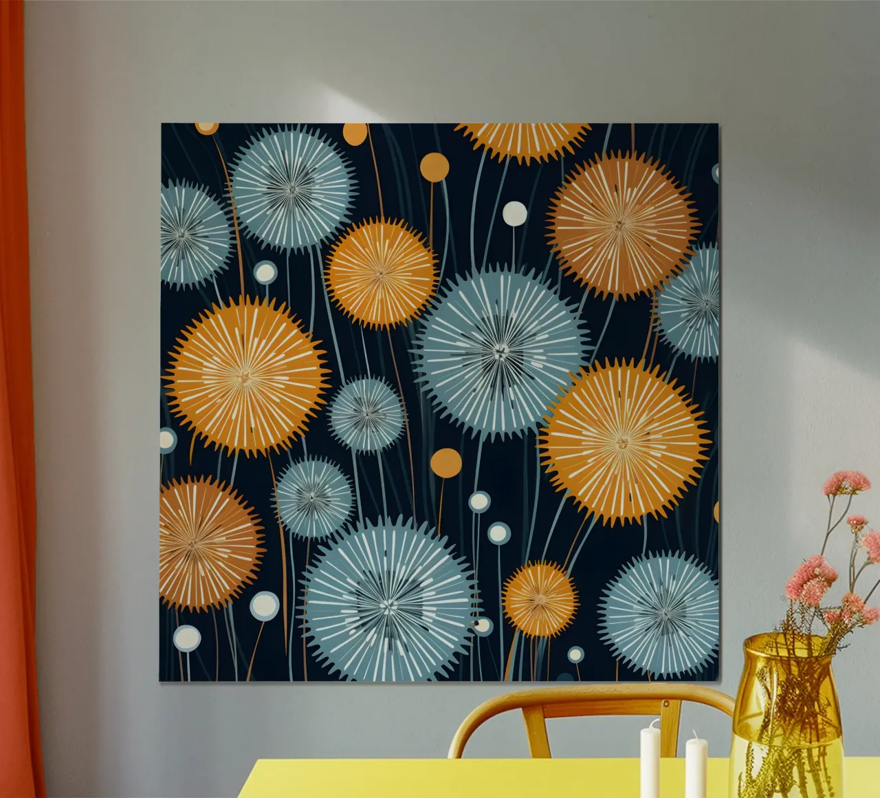 Denti di leone che scoppiano poster da Botanical Pattern House