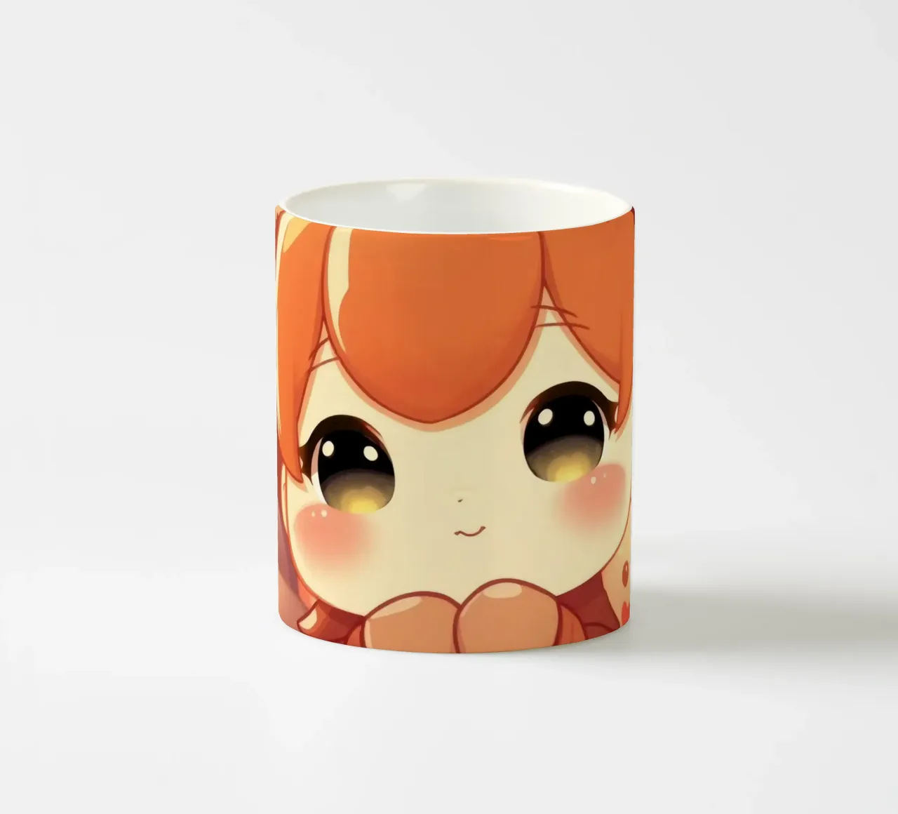 Carino personaggio ragazza autunno seduto tra foglie colorate tazza in ceramica da DesignDoodle