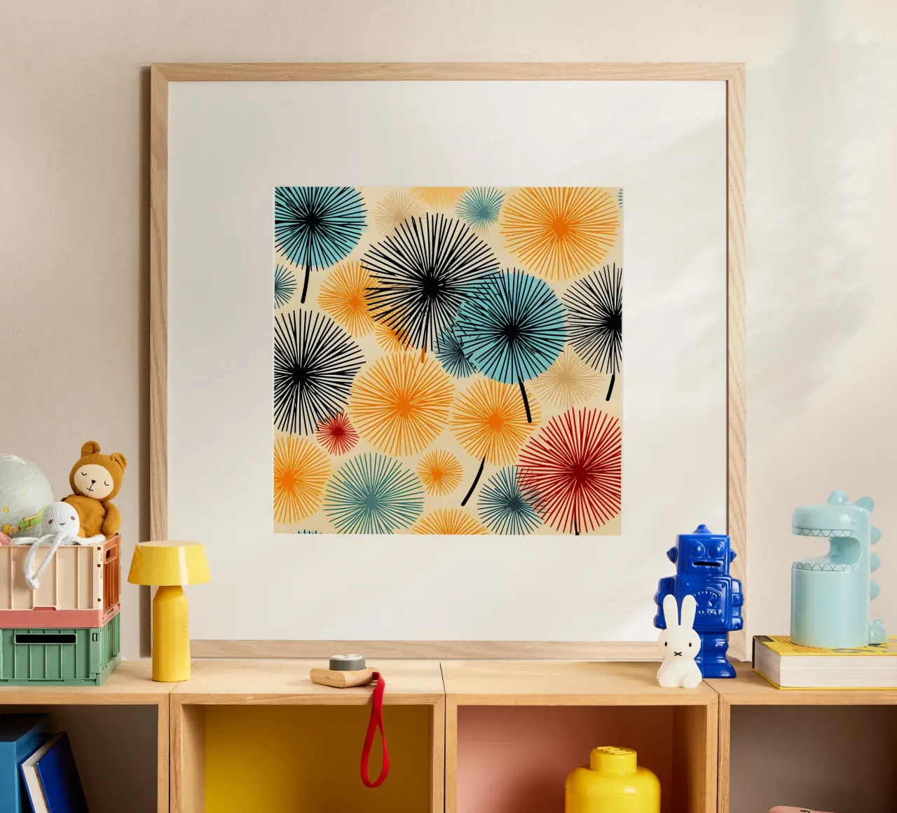 Denti di leone che scoppiano poster da Botanical Pattern House