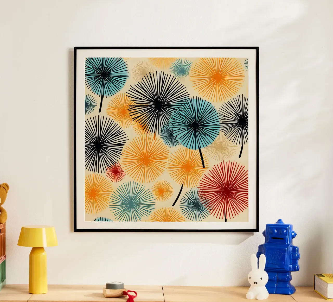 Denti di leone che scoppiano poster da Botanical Pattern House