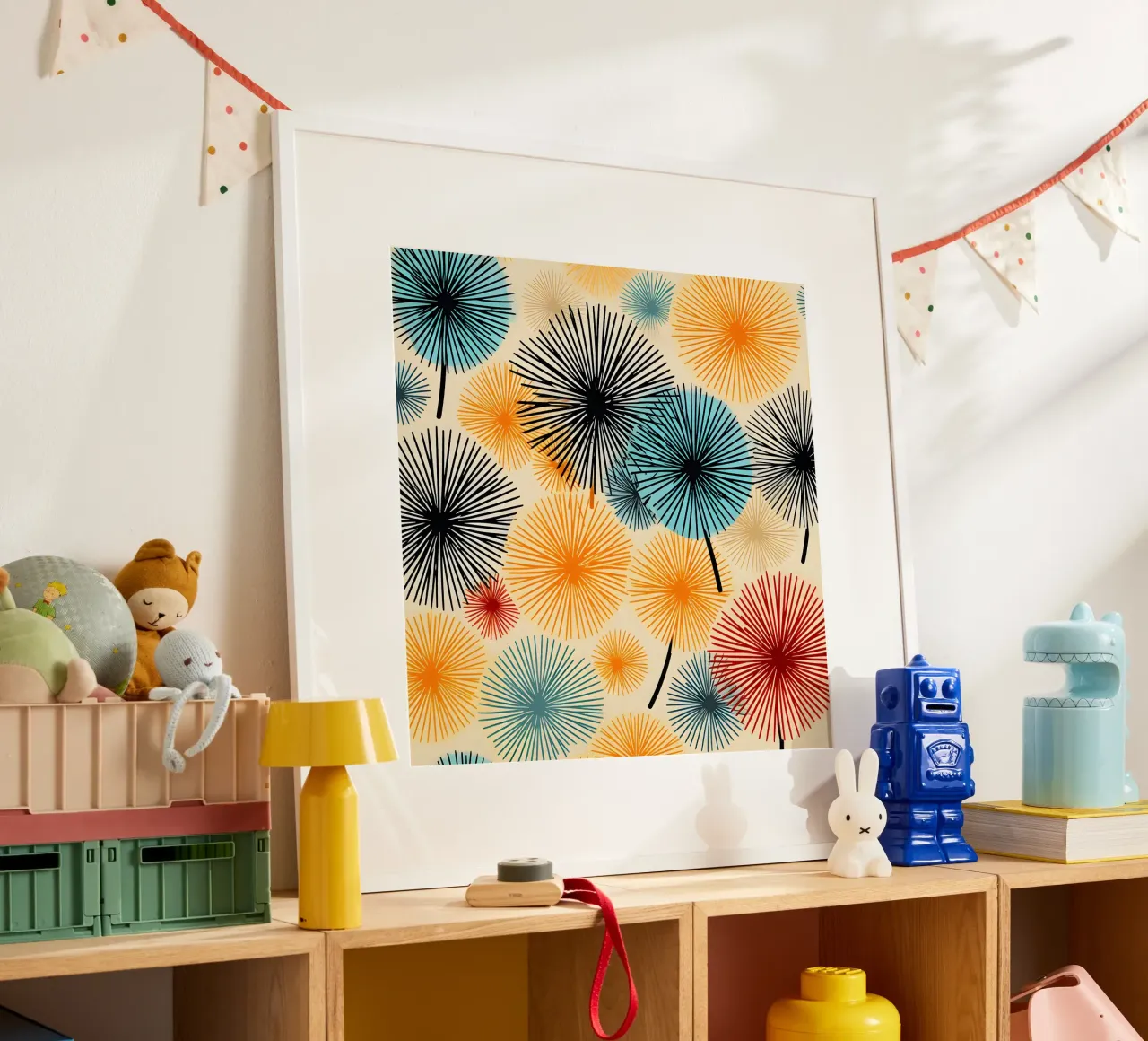 Denti di leone che scoppiano poster da Botanical Pattern House