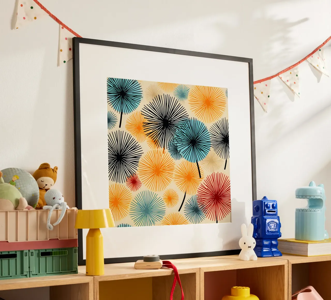 Denti di leone che scoppiano poster da Botanical Pattern House