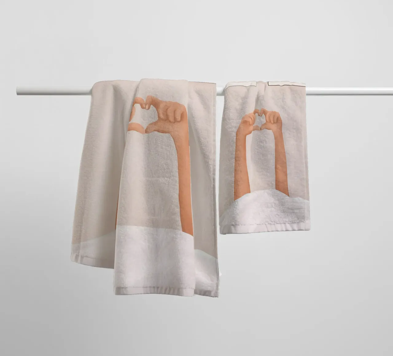 Hand Heart asciugamano da bagno da Flow Line