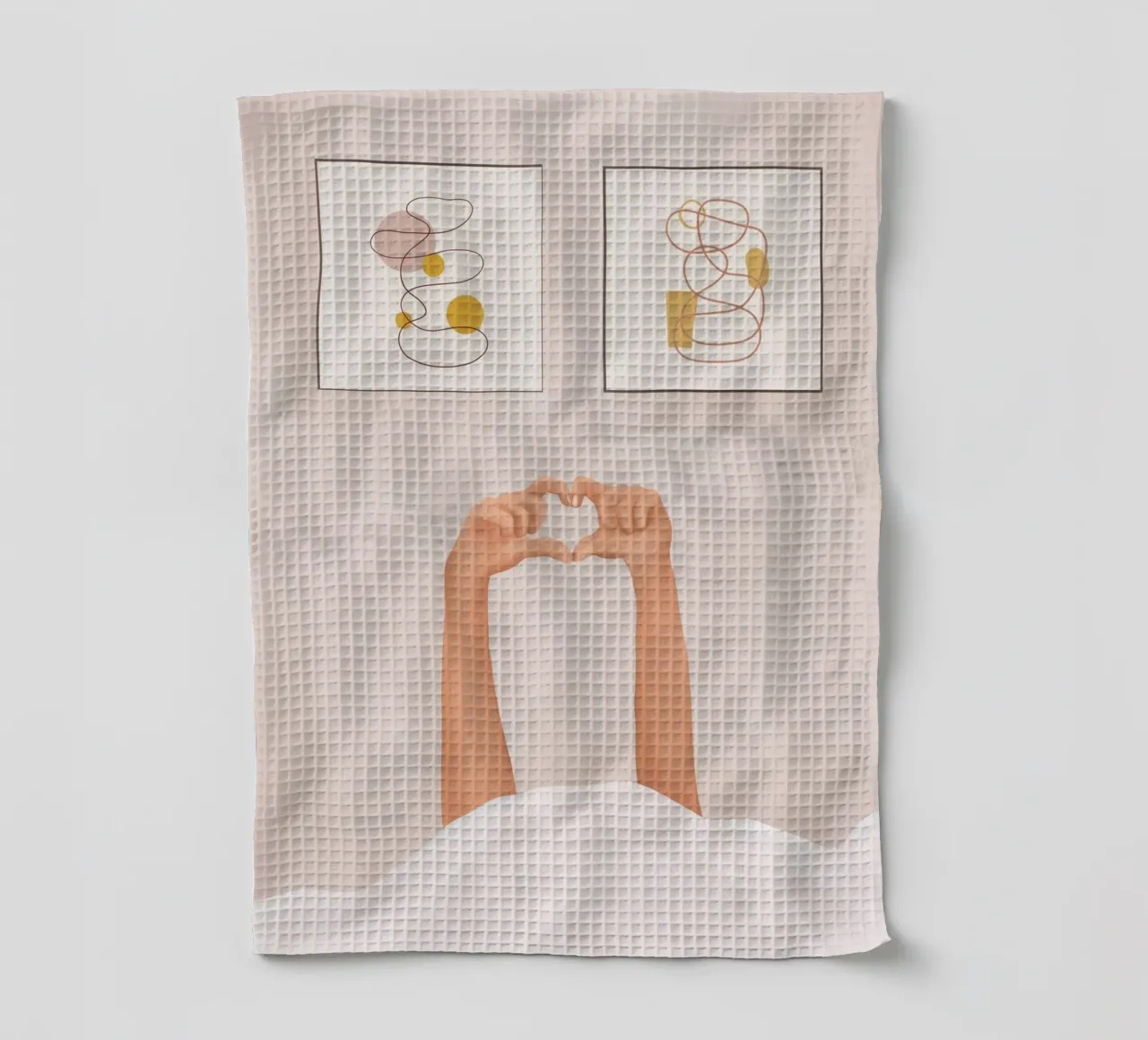 Hand Heart canovaccio da cucina da Flow Line