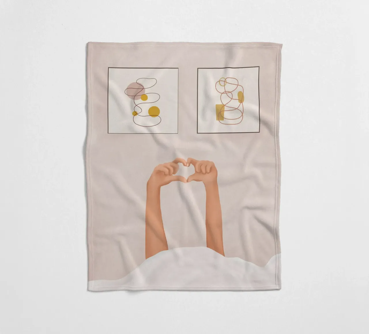 Hand Heart coperta in pile da Flow Line