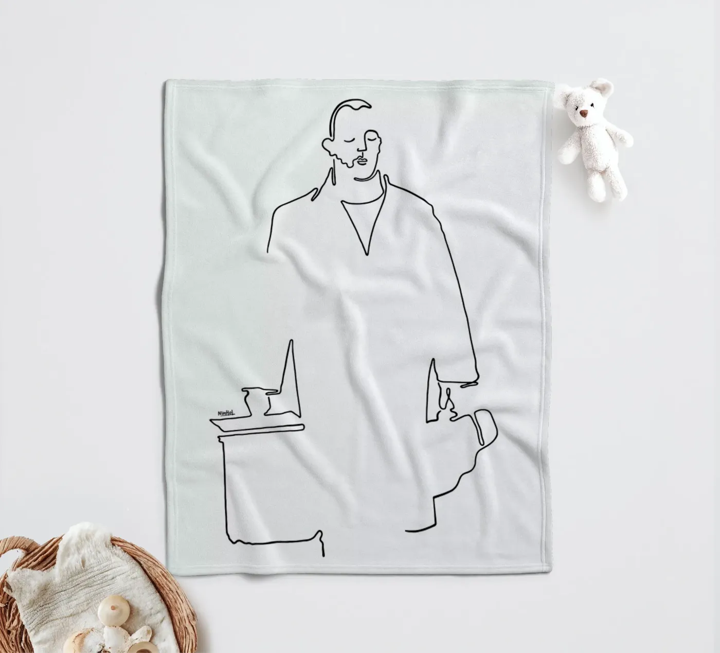 Leon fleece blanket by Ninhol