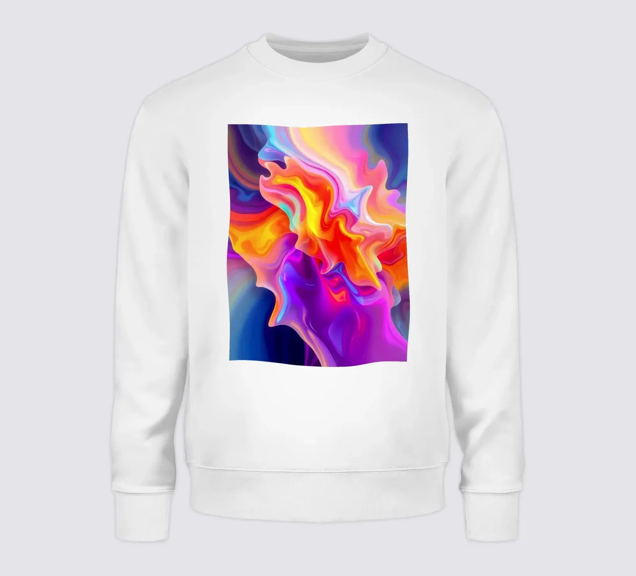 abstract art showcasing vivid swirls and flowing patterns sweatshirt by DesignDoodle
