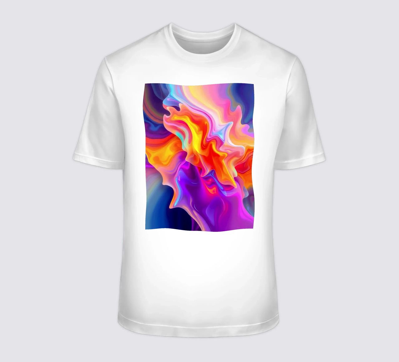 abstract art showcasing vivid swirls and flowing patterns t-shirt by DesignDoodle