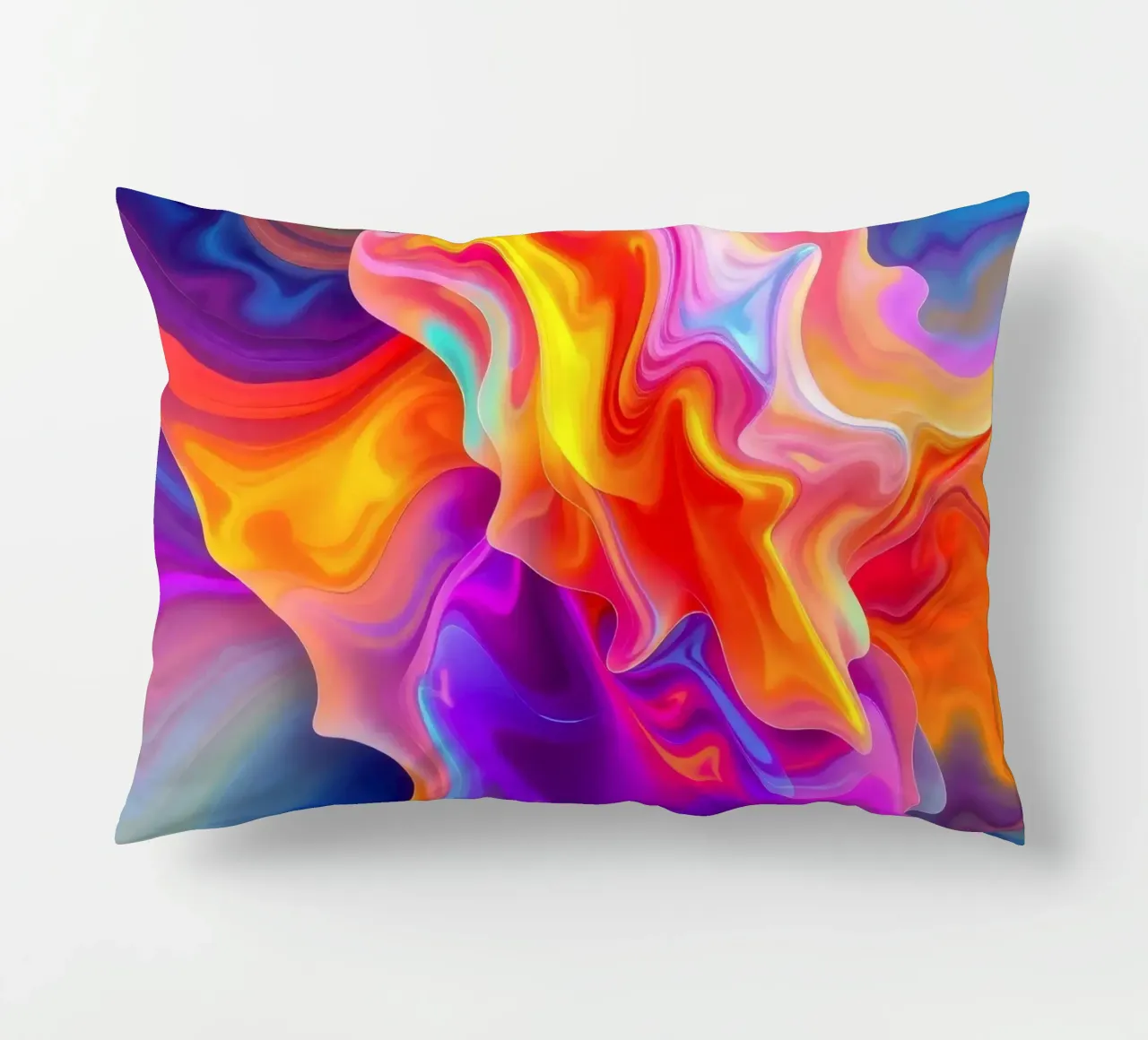 abstract art showcasing vivid swirls and flowing patterns decorative cushion by DesignDoodle