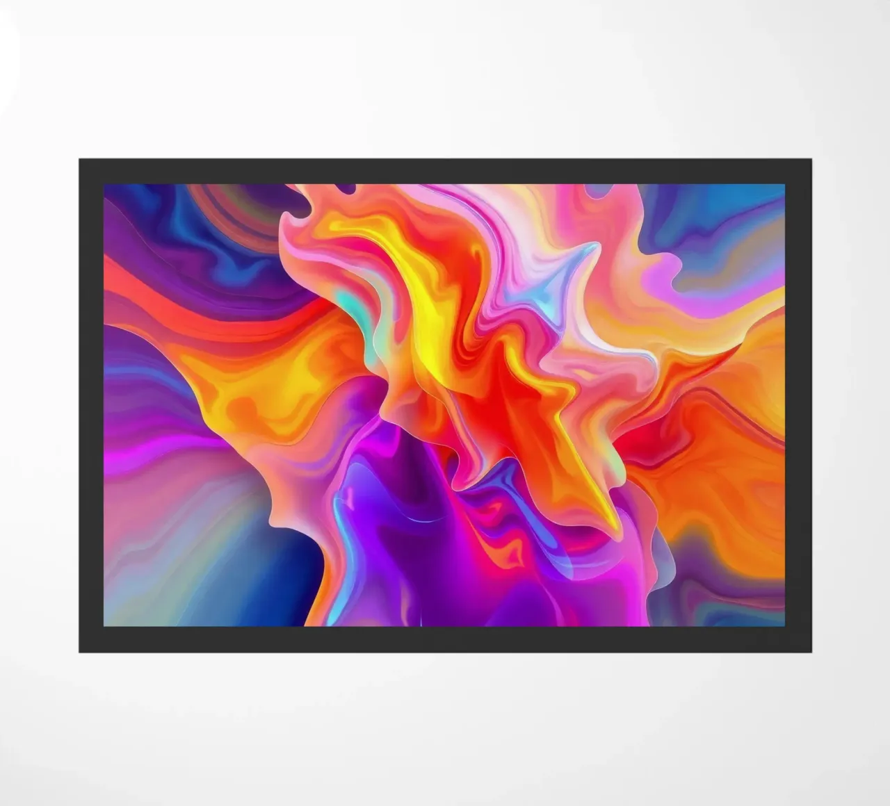 abstract art showcasing vivid swirls and flowing patterns doormat by DesignDoodle