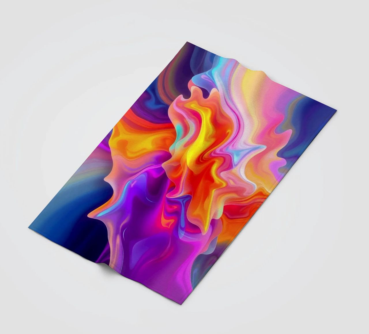 abstracte kunst met levendige wervelingen en vloeiende patronen fleecedeken van DesignDoodle