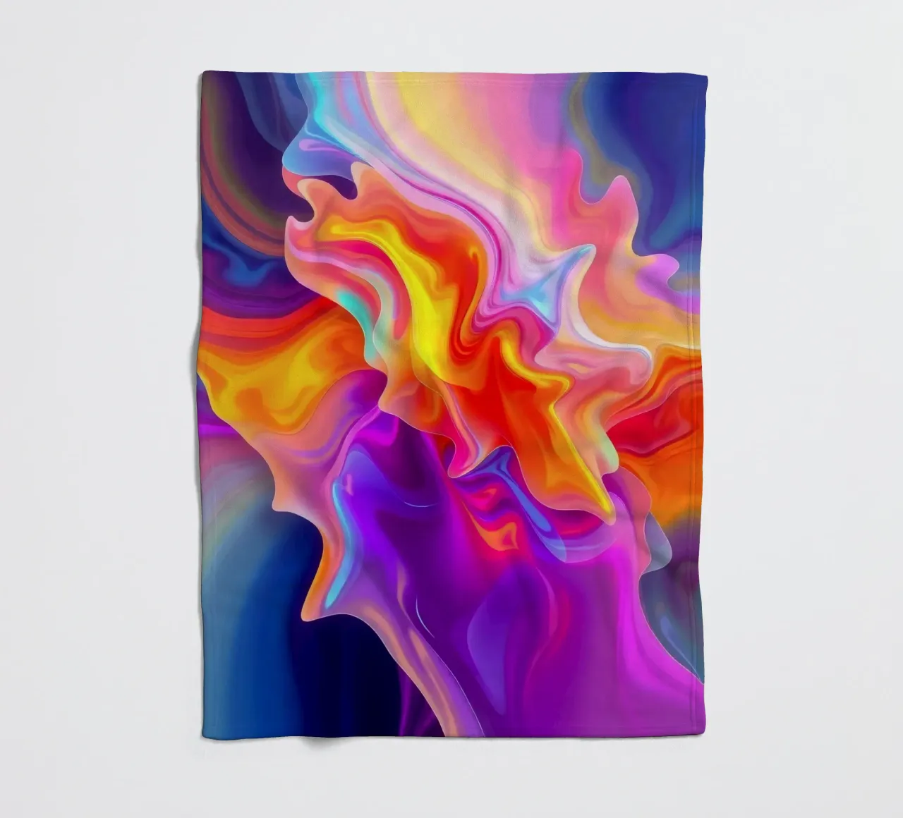 abstrakte Kunst mit lebhaften Wirbeln und fließenden Mustern Fleecedecke von DesignDoodle