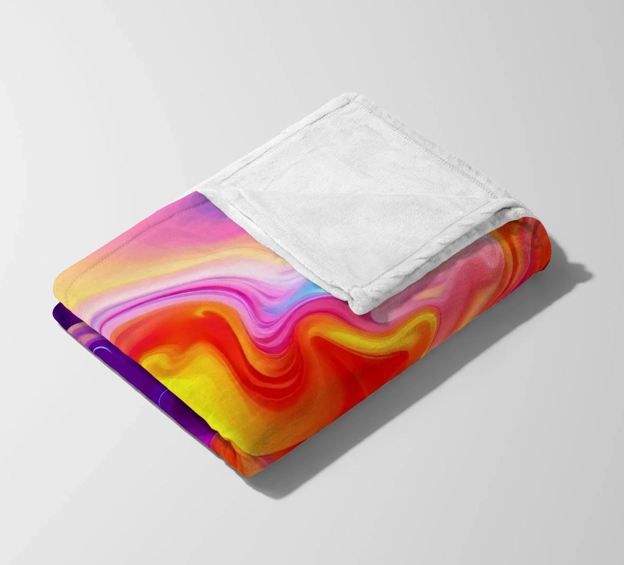 abstracte kunst met levendige wervelingen en vloeiende patronen fleecedeken van DesignDoodle