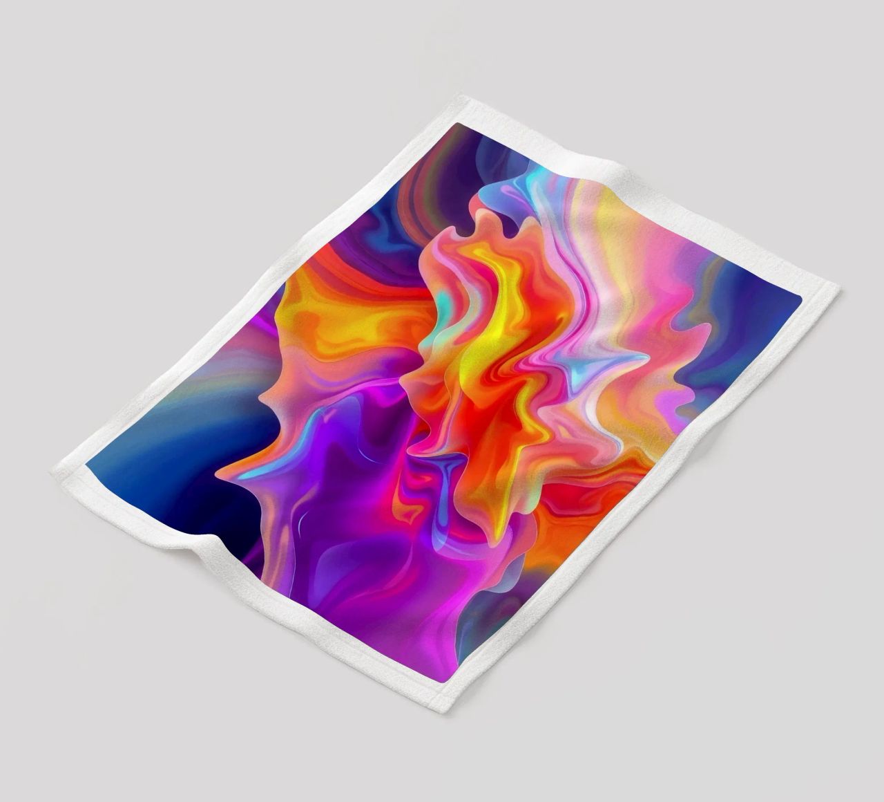 abstracte kunst met levendige wervelingen en vloeiende patronen fleecedeken van DesignDoodle