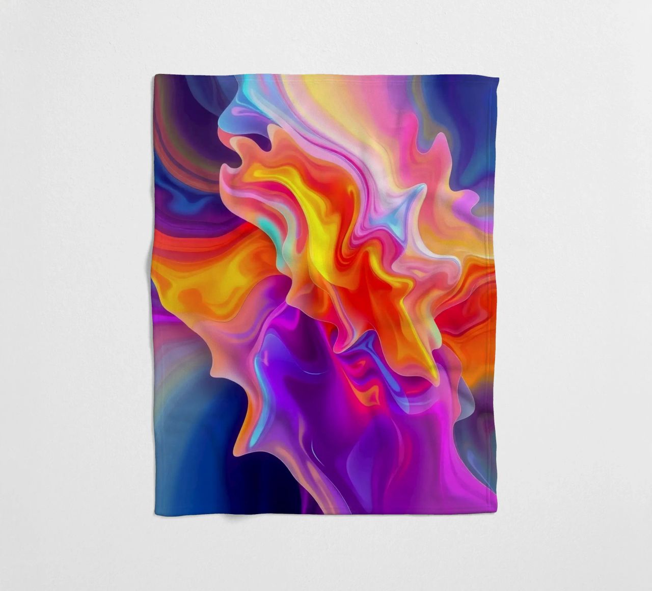 abstracte kunst met levendige wervelingen en vloeiende patronen fleecedeken van DesignDoodle
