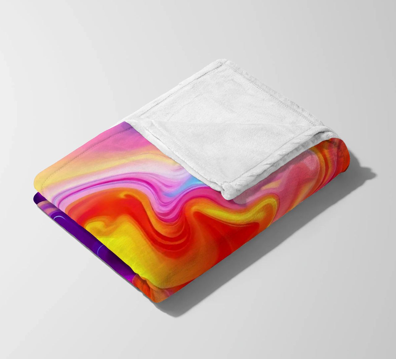 abstracte kunst met levendige wervelingen en vloeiende patronen fleecedeken van DesignDoodle