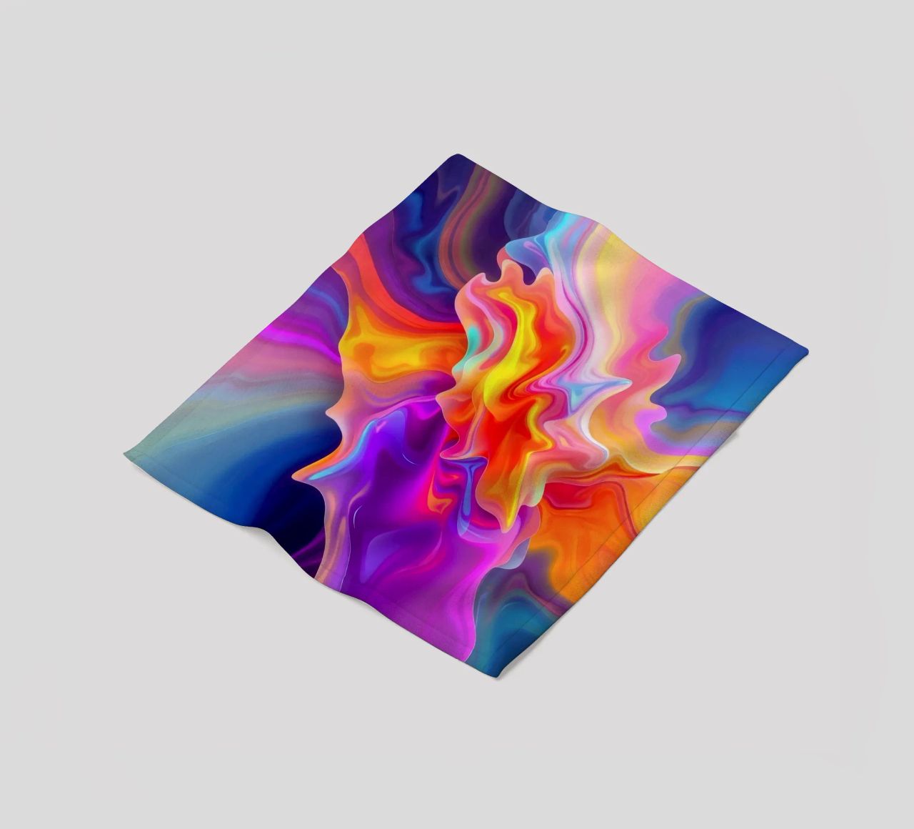 abstracte kunst met levendige wervelingen en vloeiende patronen fleecedeken van DesignDoodle