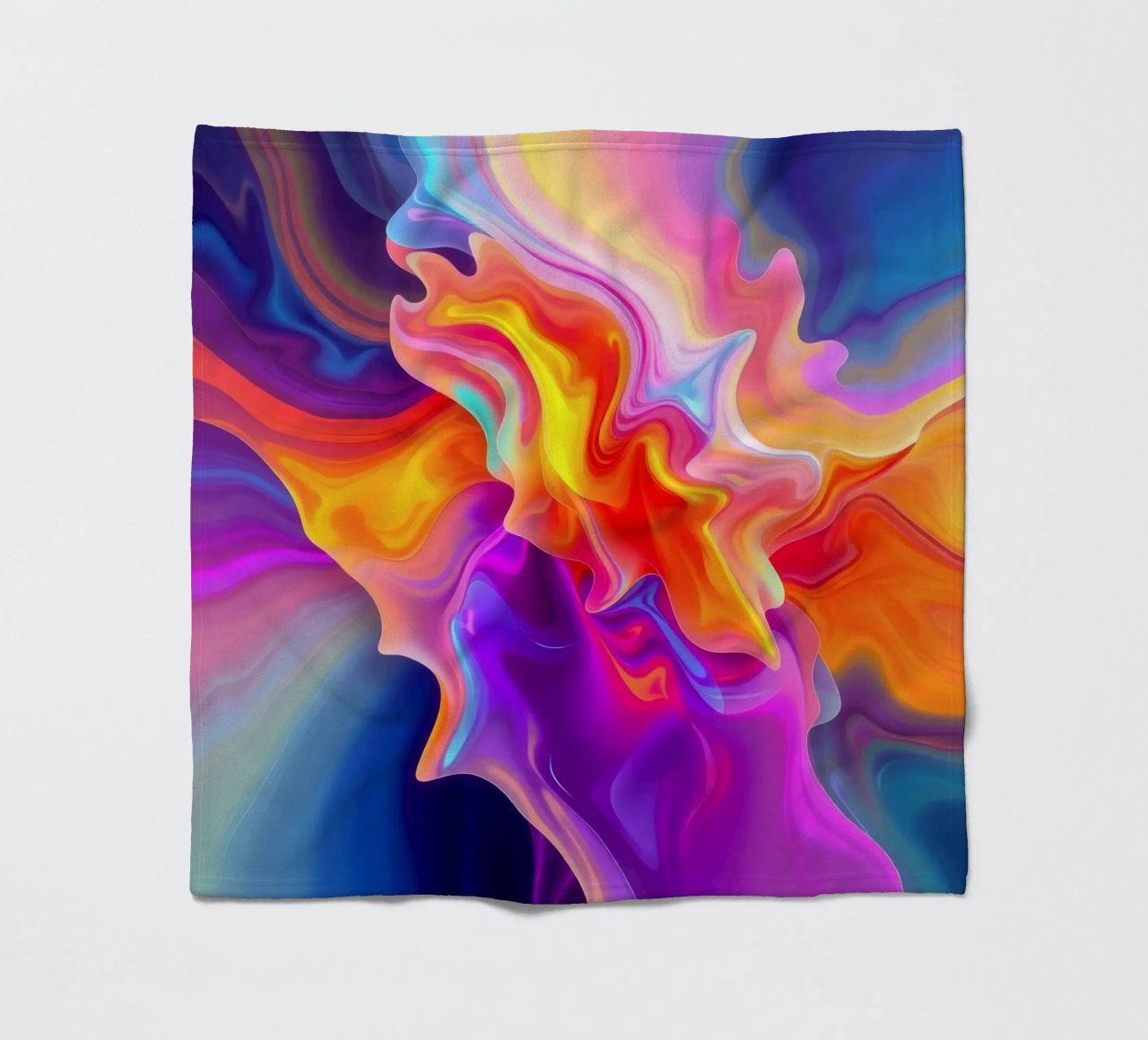 abstracte kunst met levendige wervelingen en vloeiende patronen fleecedeken van DesignDoodle