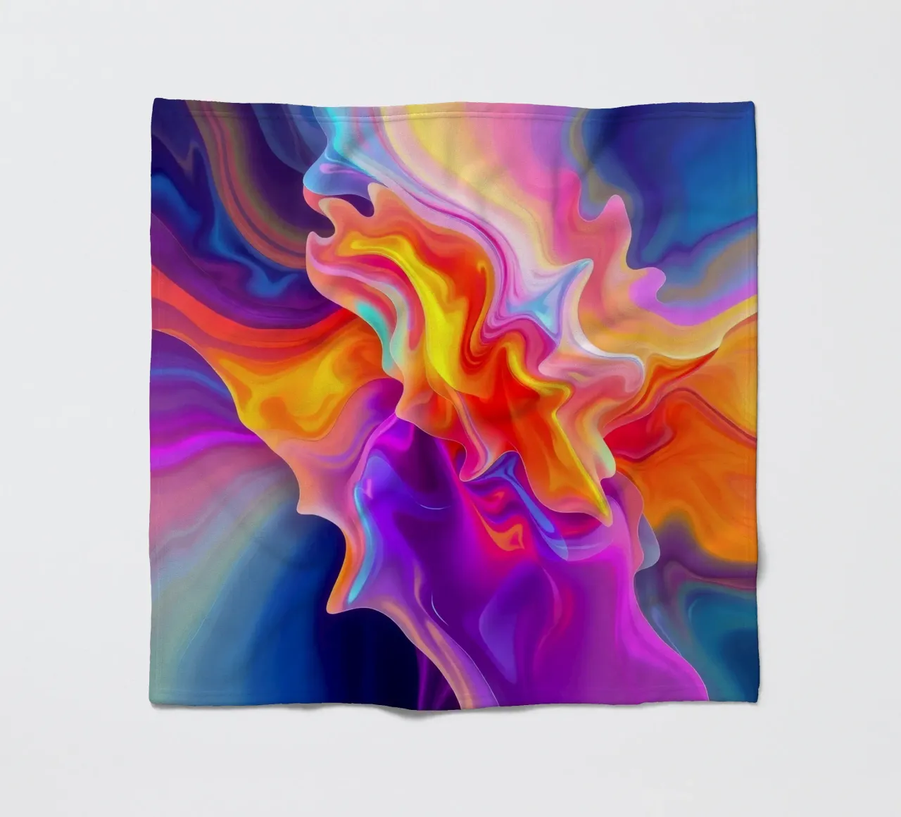 abstrakte Kunst mit lebhaften Wirbeln und fließenden Mustern Fleecedecke von DesignDoodle