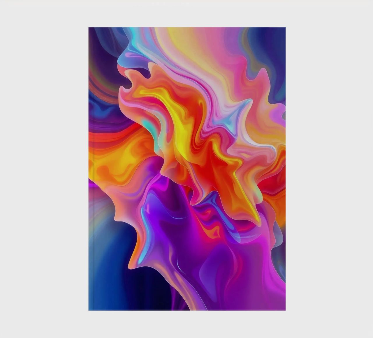 abstract art showcasing vivid swirls and flowing patterns notebook by DesignDoodle