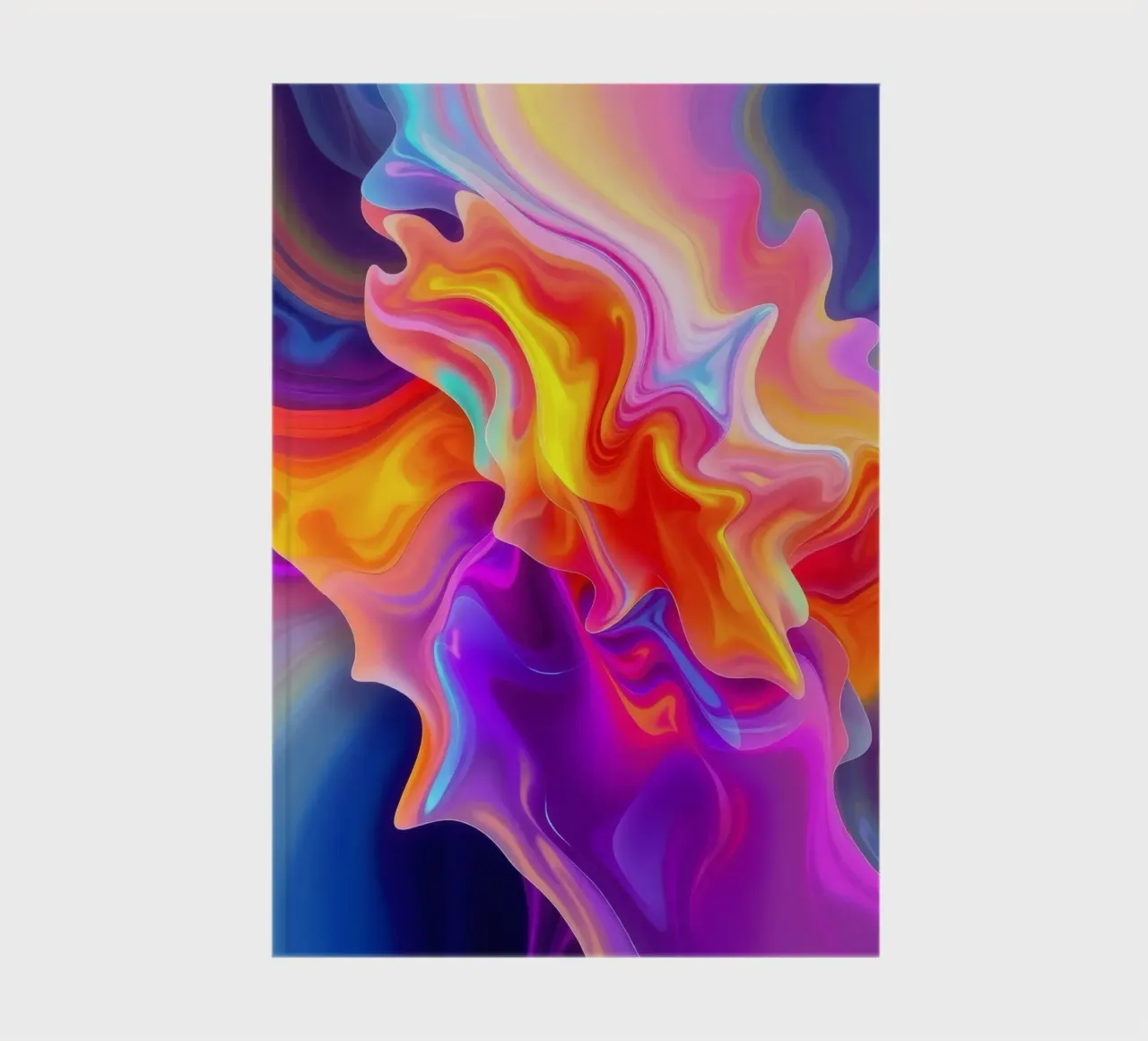 abstract art showcasing vivid swirls and flowing patterns notebook by DesignDoodle