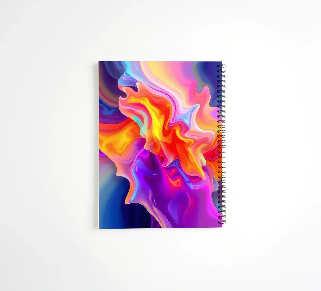 art abstrait mettant en valeur des tourbillons et des motifs fluides carnet à spirale de DesignDoodle