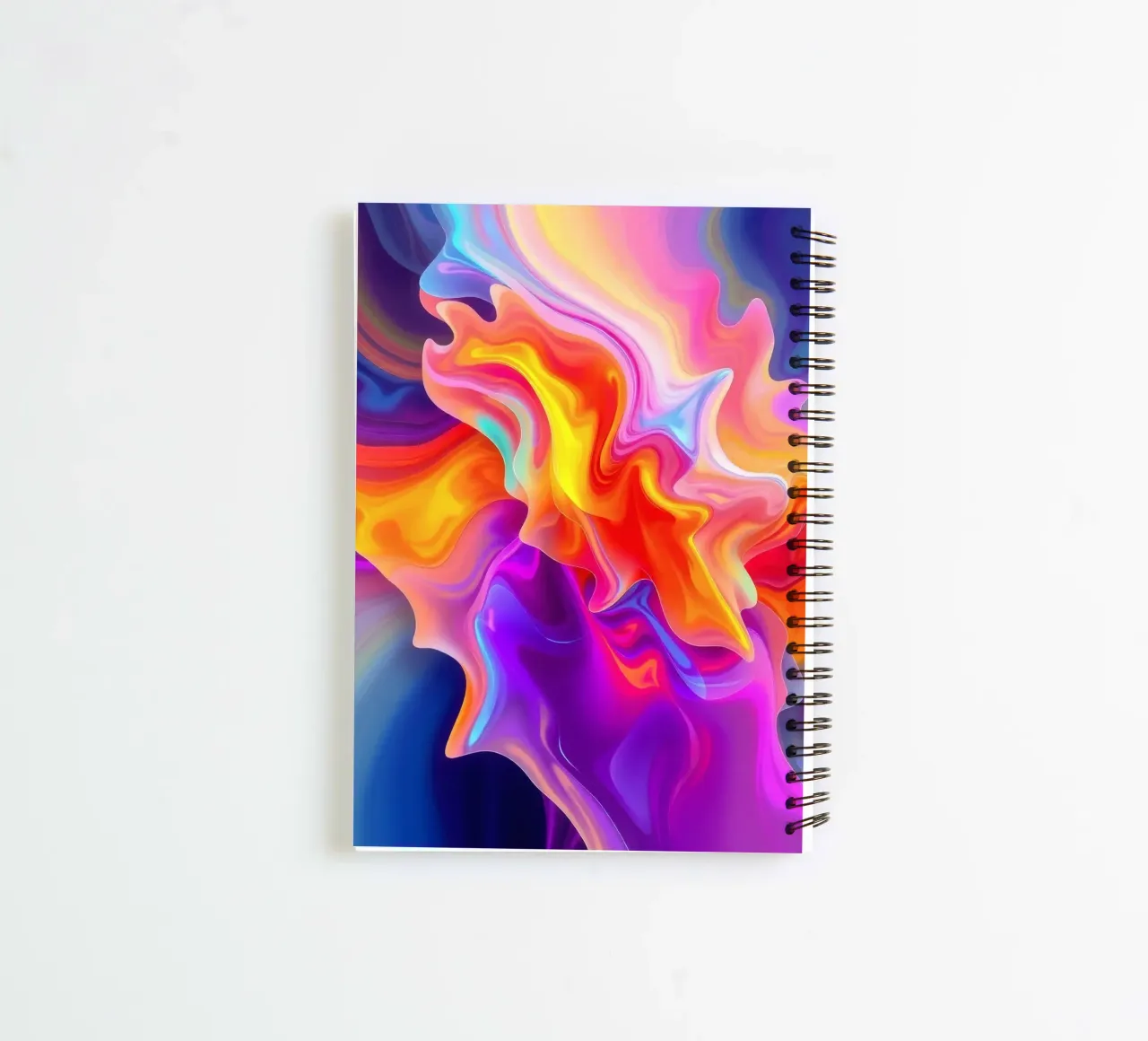 art abstrait mettant en valeur des tourbillons et des motifs fluides carnet à spirale de DesignDoodle