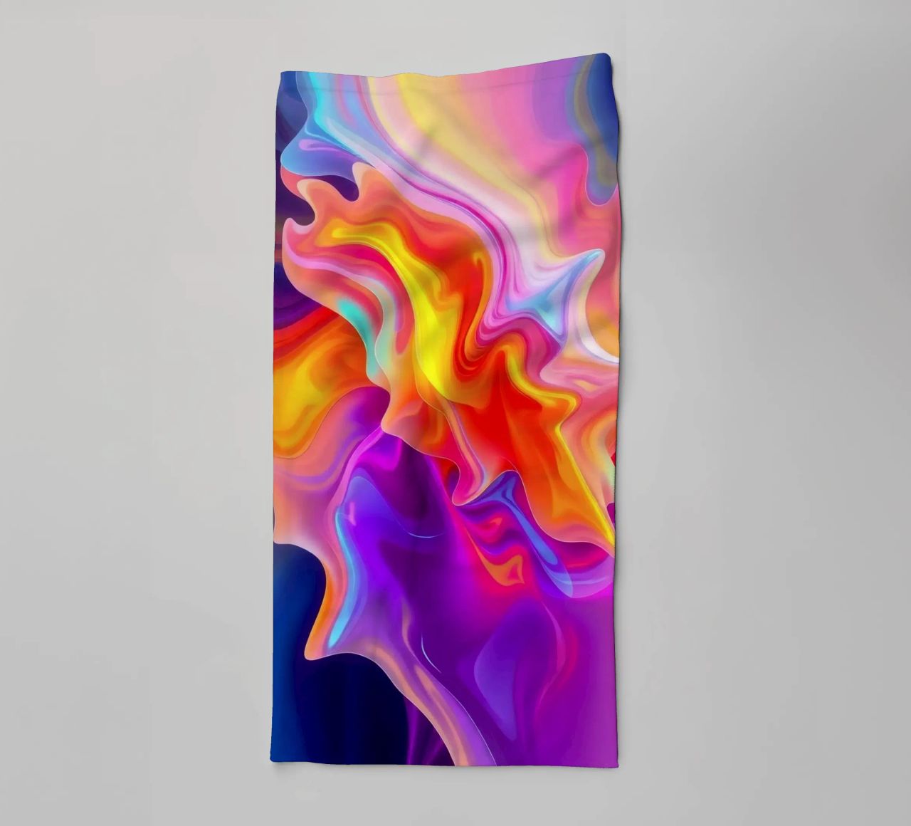 abstract art showcasing vivid swirls and flowing patterns towel by DesignDoodle