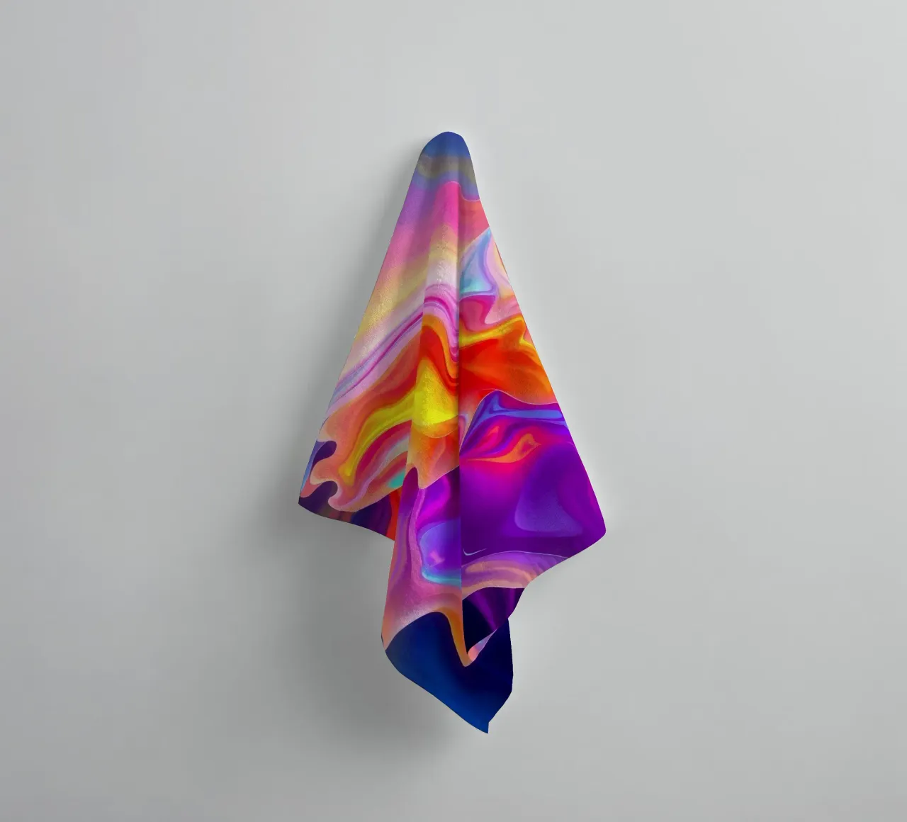 abstract art showcasing vivid swirls and flowing patterns towel by DesignDoodle