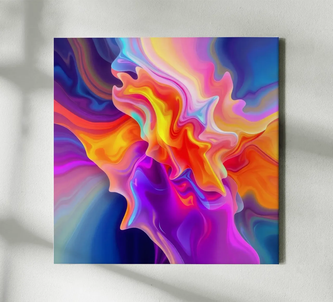 abstract art showcasing vivid swirls and flowing patterns canvas with Floater frame by DesignDoodle