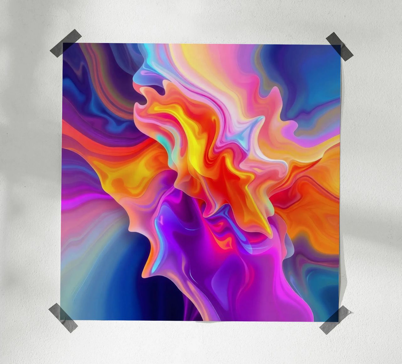 abstract art showcasing vivid swirls and flowing patterns hahnemühle by DesignDoodle