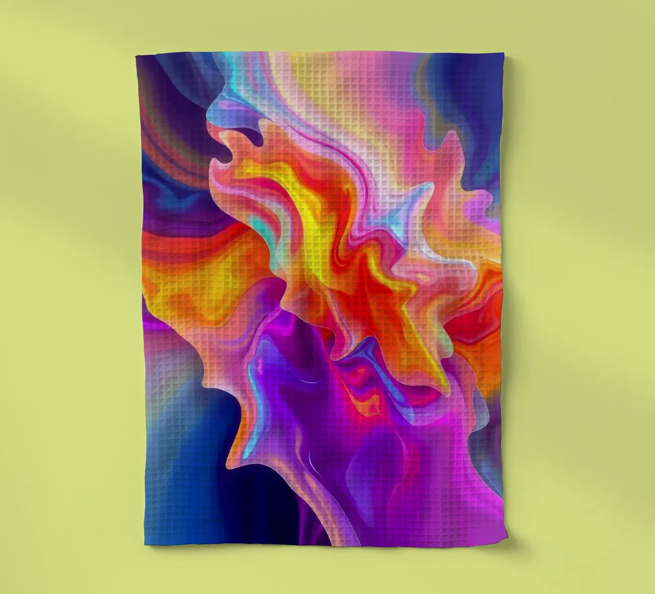 abstract art showcasing vivid swirls and flowing patterns tea towel by DesignDoodle