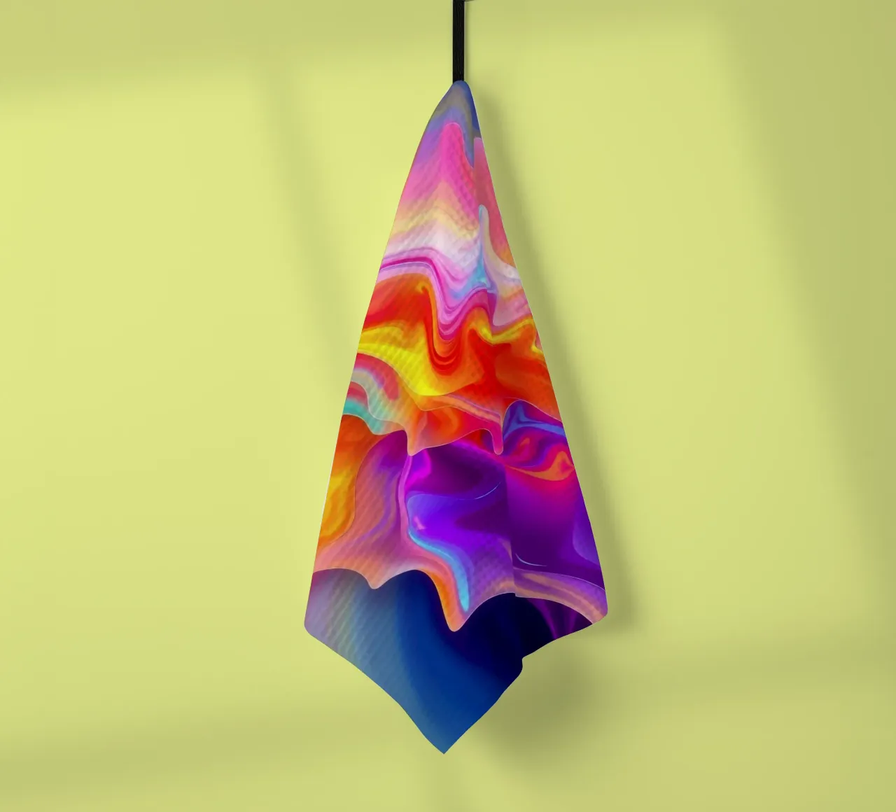 abstract art showcasing vivid swirls and flowing patterns tea towel by DesignDoodle