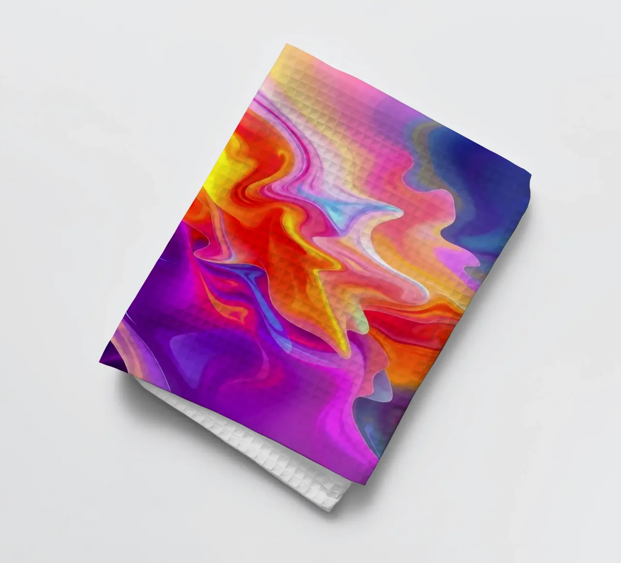 abstract art showcasing vivid swirls and flowing patterns tea towel by DesignDoodle