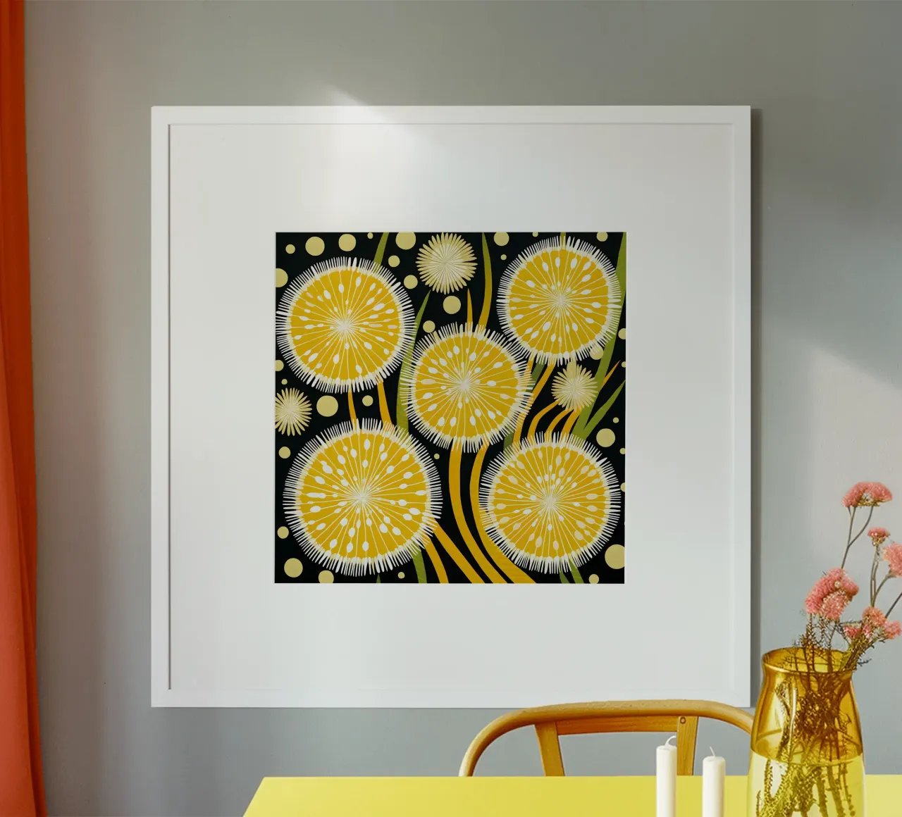 Denti di leone stravaganti poster da Botanical Pattern House