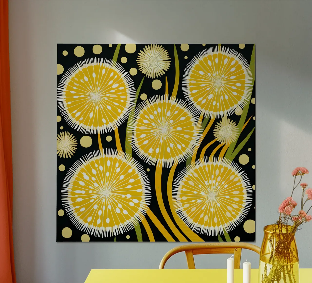 Denti di leone stravaganti poster da Botanical Pattern House